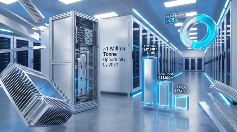 aluminium demand in data centres infographic