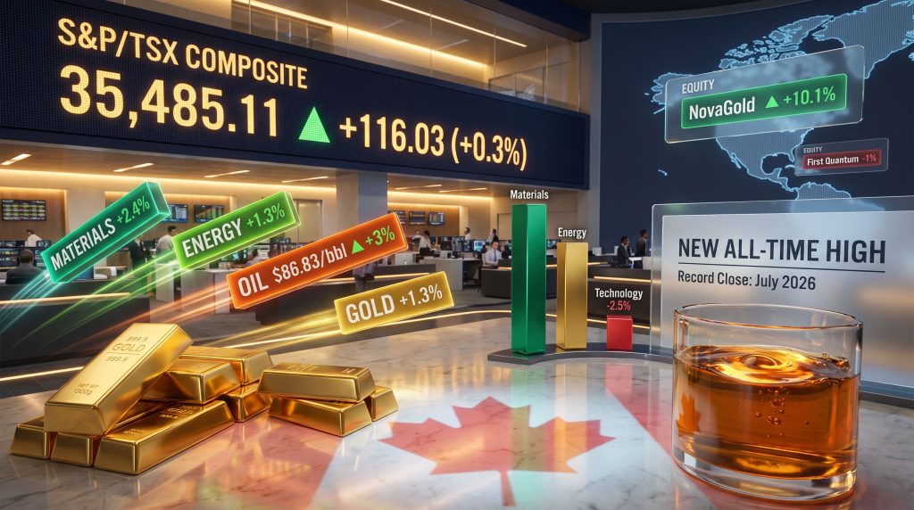 TSX Hits Record High on Energy & Mining Surge