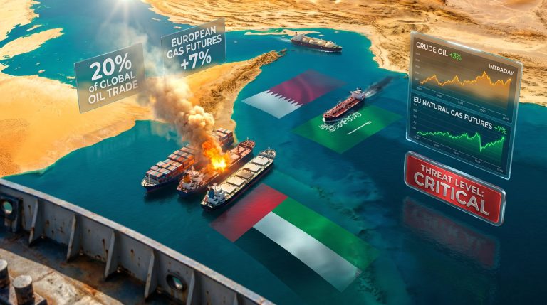 three commercial ships attacked near Hormuz map graphic