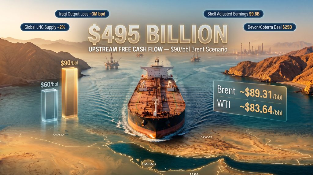 Middle East Oil Shock: $495B Upstream Windfall 2026