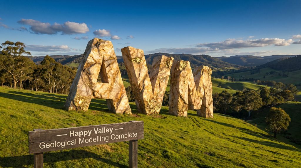 Advance Metals Ltd-AVM-Happy Valley geological modelling landmark sculpture