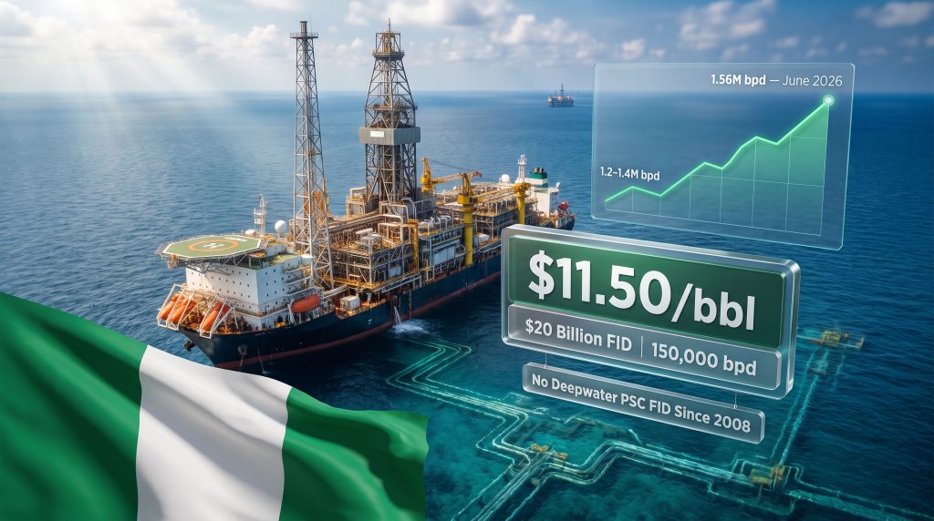 Nigeria Shell tax incentive for Bonga Southwest Aparo project offshore platform infographic