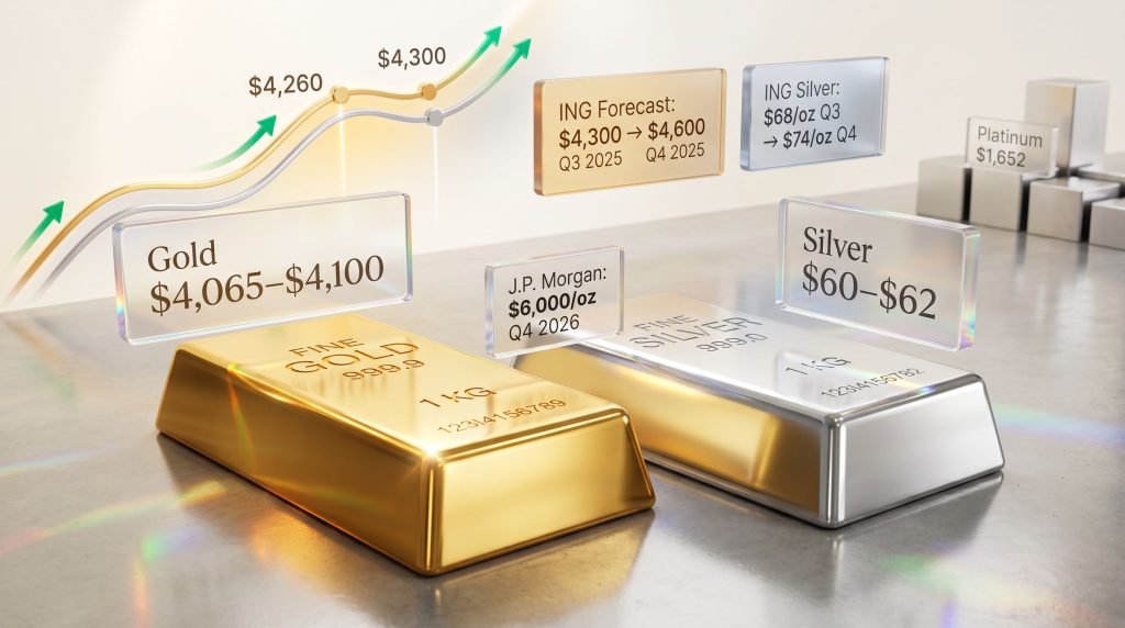 gold and silver price outlook infographic