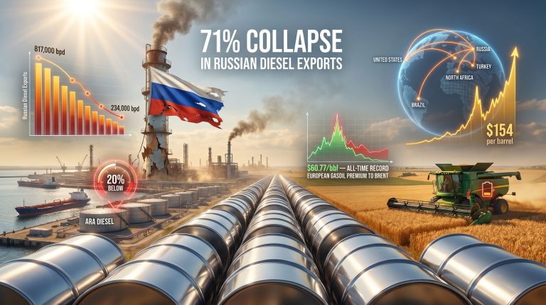 Russia diesel export ban and global supply crunch infographic