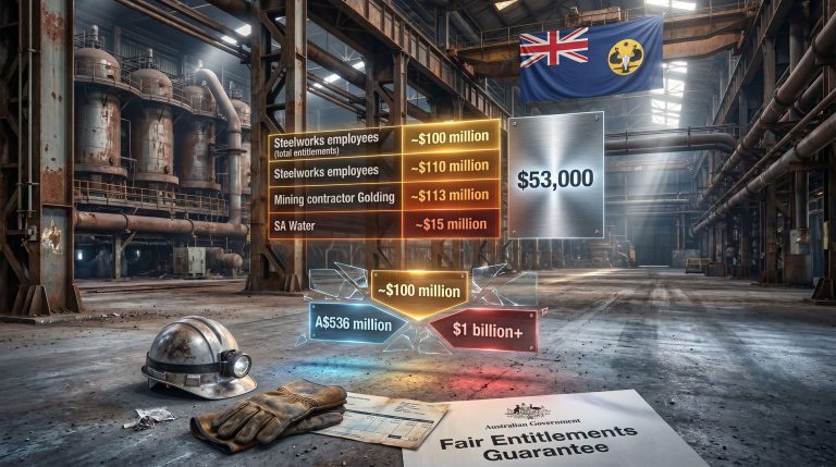 GFG workers entitlements Whyalla steelworks payout graphic
