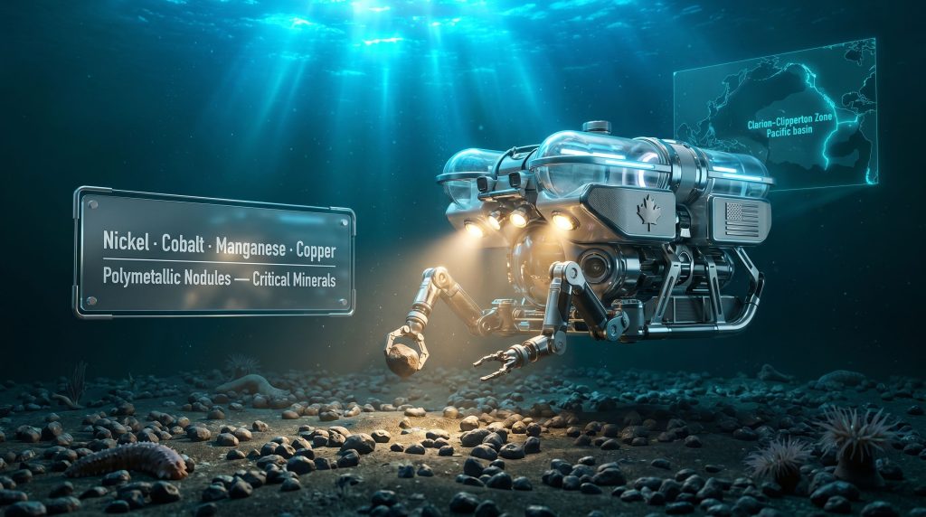 Deep Sea Minerals Impossible Metals partnership underwater mining robot