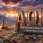Ausquest Ltd-AQD-AQD diamond drilling site at sunset