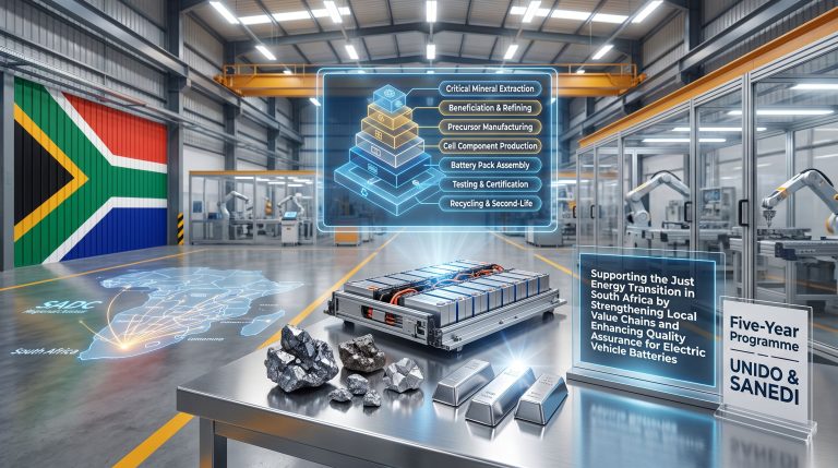 South Africa electric vehicle battery value chain initiative factory roadmap