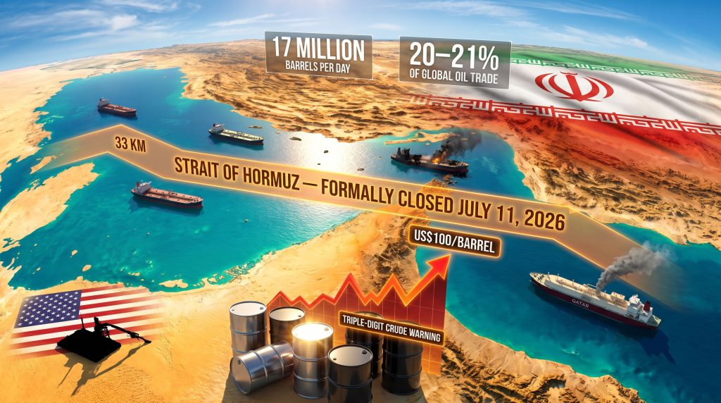 Strait of Hormuz shut again oil crisis map