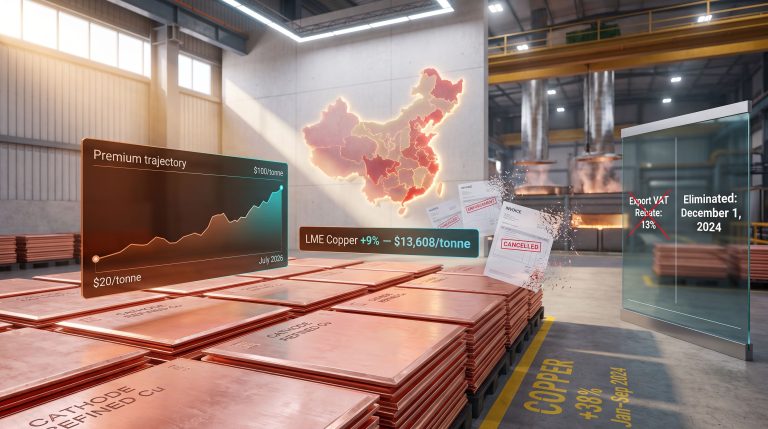 China copper tax crackdown lifts prices