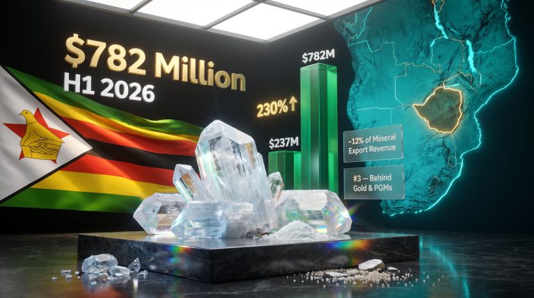 Zimbabwe Lithium Exports Surge 230% in 2026