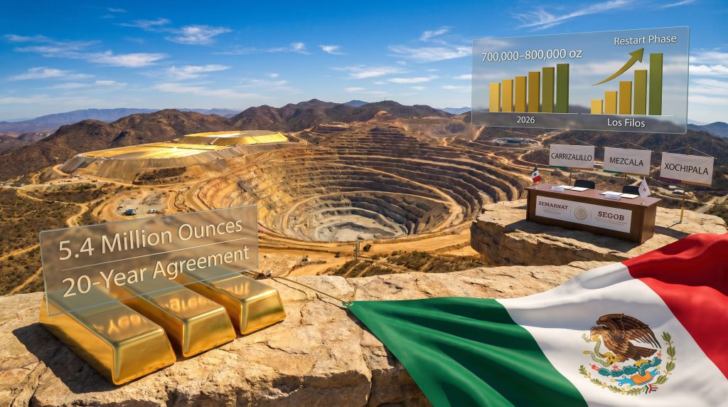 Equinox Gold Los Filos land access agreement mine restart