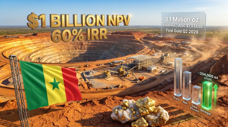 Fortuna Mining Diamba Sud gold project in Senegal infographic