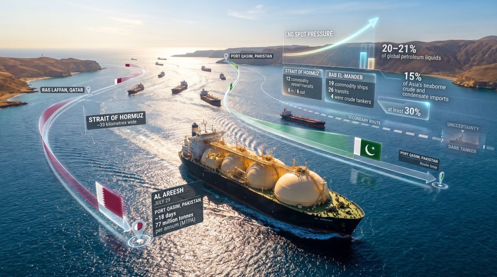 QatarEnergy LNG Tanker Exits Strait of Hormuz