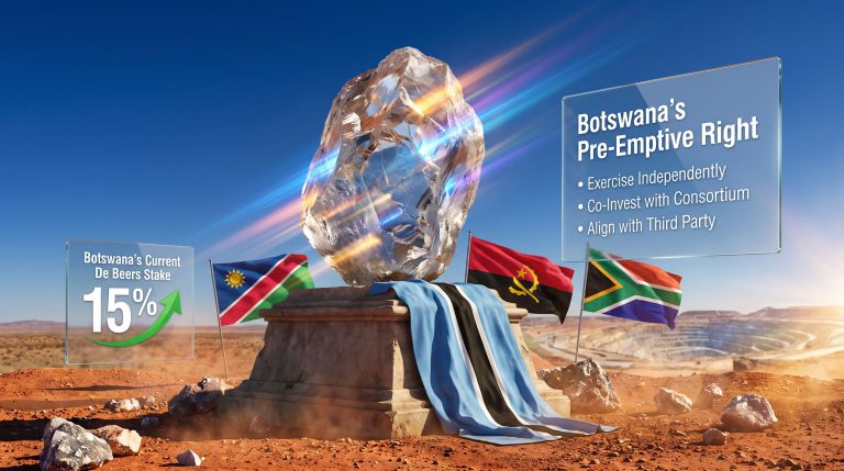 Botswana Anglo American De Beers buyer graphic