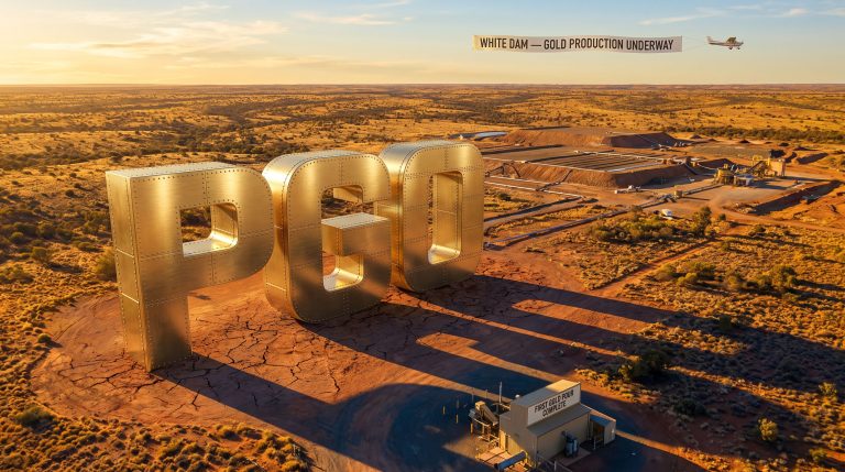 Pacgold Ltd-PGO-White Dam gold production underway aerial scene