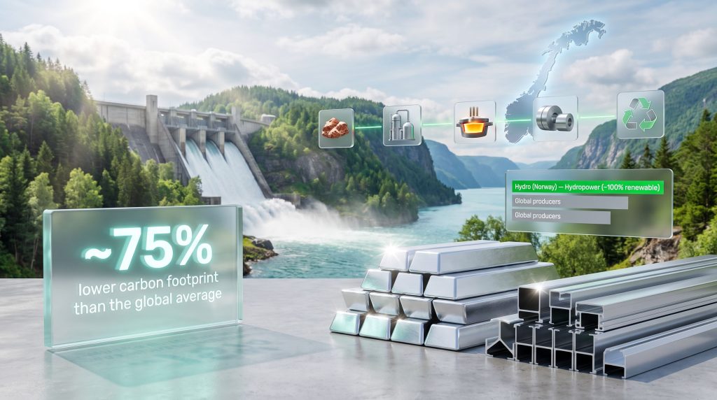 Norsk Hydro integrated aluminium and renewable energy operations infographic