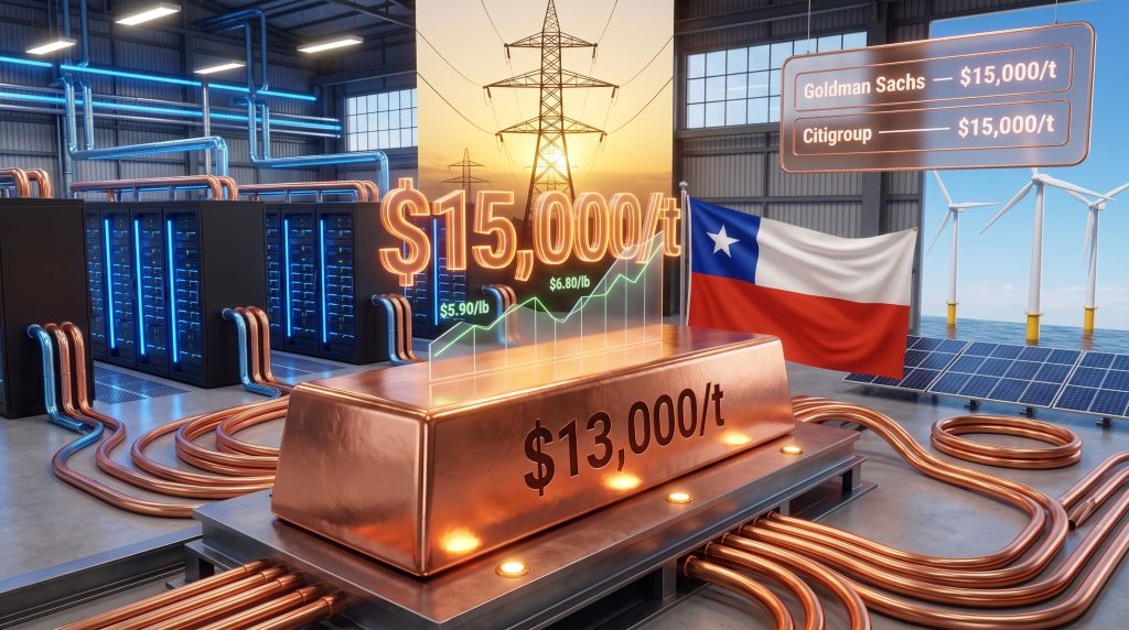 copper prices bull market Chile forecast AI clean energy demand