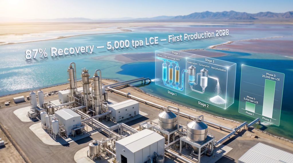 Great Salt Lake lithium project JordProxa technology facility overview