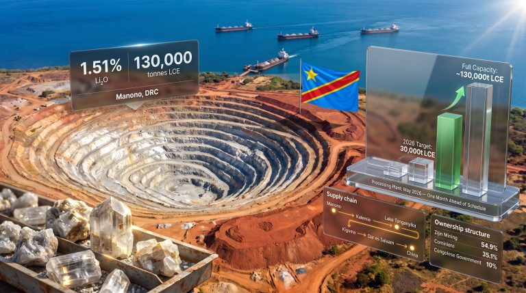 Zijin Congo lithium exports to China mine infographic