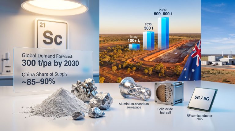 Sunrise Energy Metals scandium project demand infographic