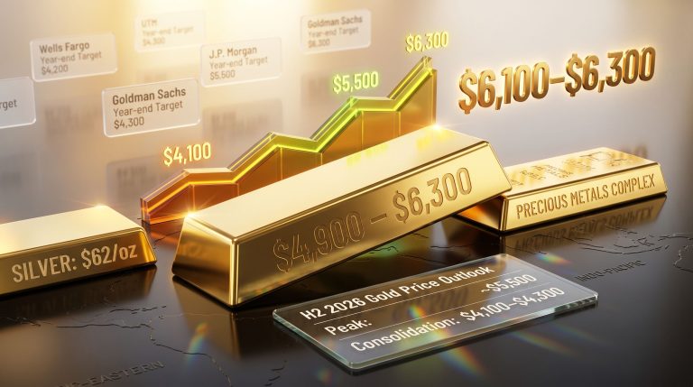gold price outlook in the second half of 2026 chart