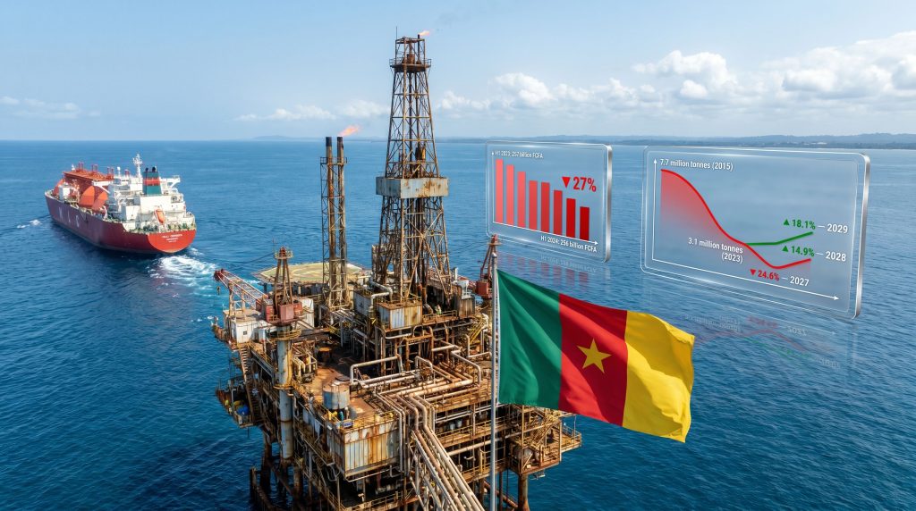 Cameroon oil and gas activity drop offshore platform