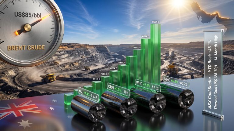 Australian coal stocks uptick as Brent crude returns to US$85/bbl infographic