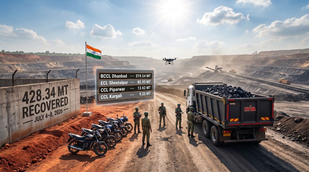 CISF crackdown on illegal coal mining in Jharkhand and West Bengal site raid