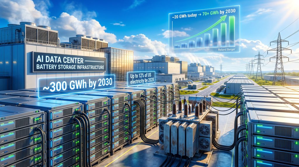 AI Data Centers Battery Storage Demand Hits 300 GWh