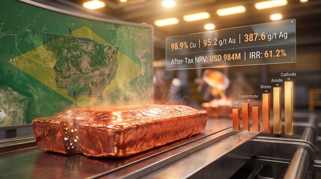 Meridian Mining Cabaçal Copper Blister: 98.9% Cu