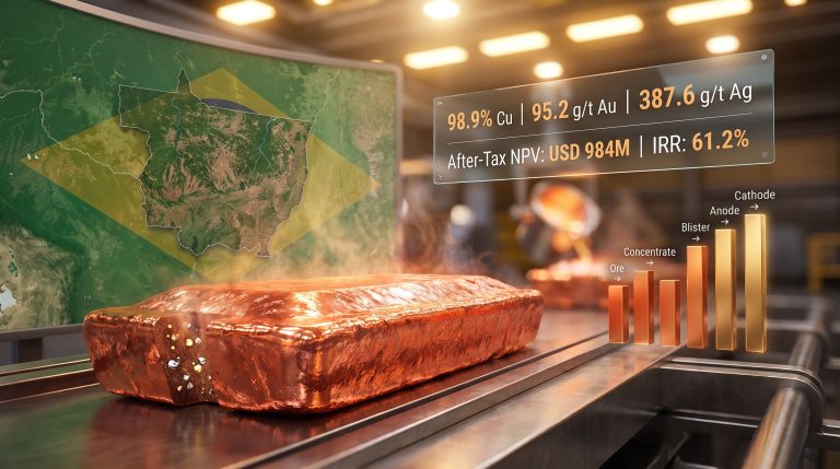 Meridian Mining Cabaçal Copper Blister: 98.9% Cu