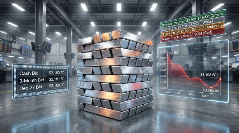 LME Aluminium Cash Price Falls Below $3,200/t