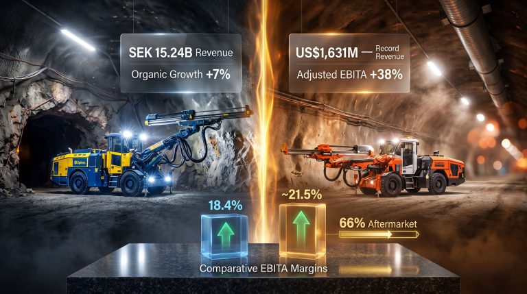 Epiroc and Sandvik June quarter results comparison