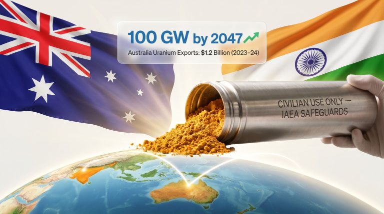 Australia and India uranium export deal illustration