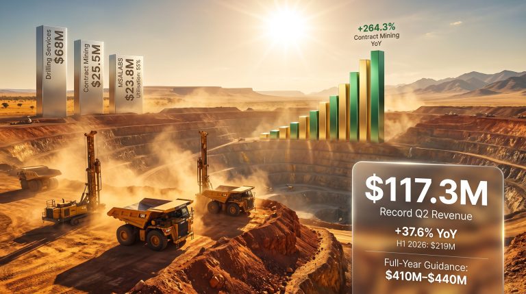 Capital reports record revenue in the second quarter mining growth infographic