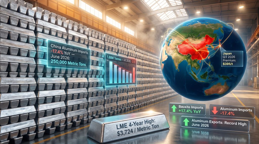 China aluminum imports fall on higher overseas prices infographic