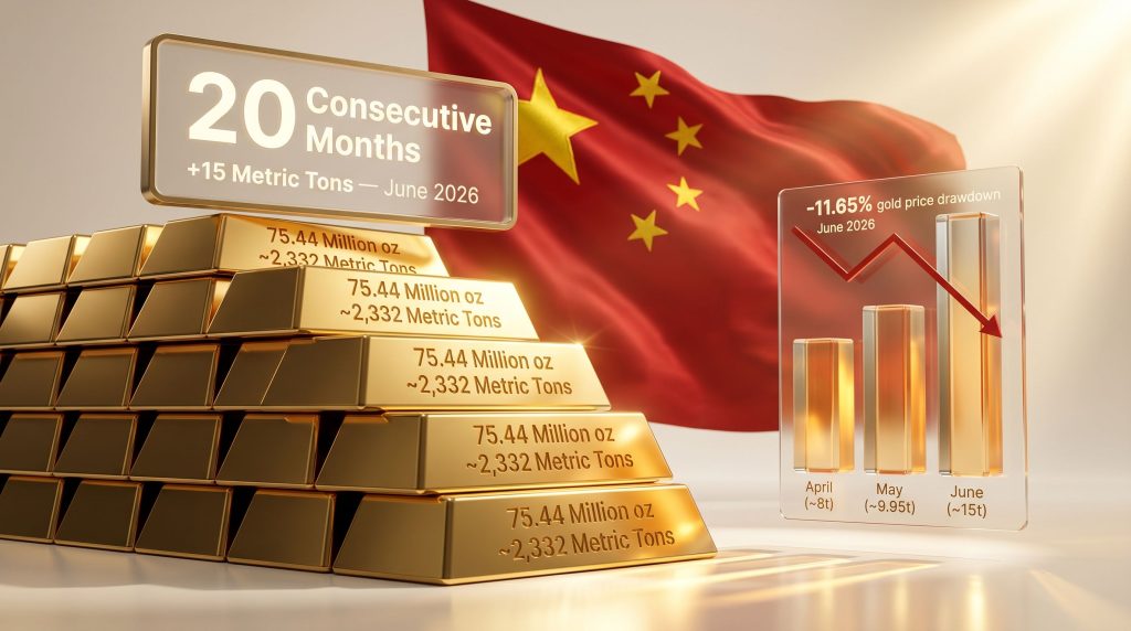 China gold reserves rise even as bullion tumbles graphic