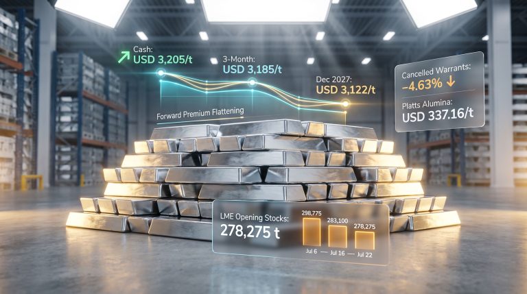 LME Aluminium Cash Price Rises as Stocks Decline