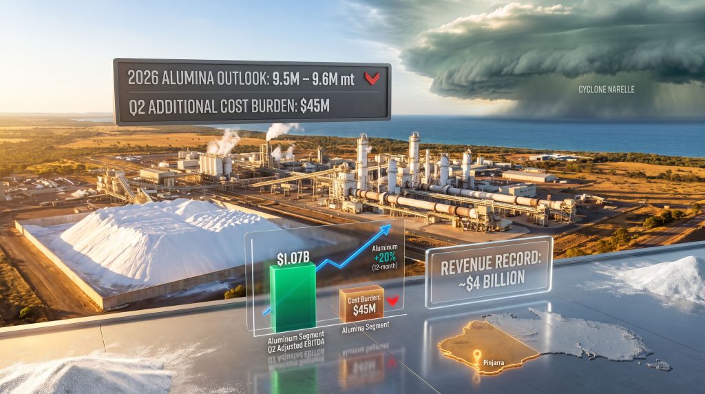 Alcoa cyclone cuts alumina output infographic