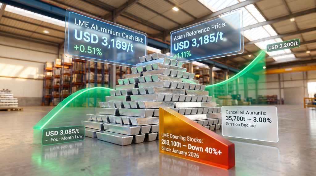 LME Aluminium Price Recovery & Stocks Dip 2026