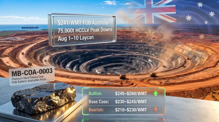 premium hard coking coal fob eastern Australian ports correction update