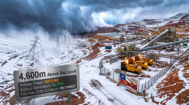 Lundin Caserones copper mine power cut in Chile