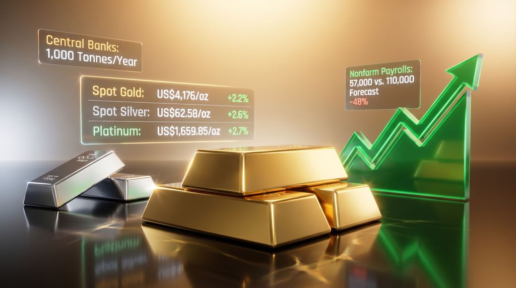 gold rises on weak US jobs data chart