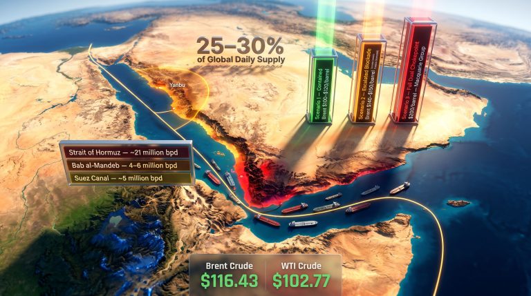 Yemen Houthis oil shock shipping route map
