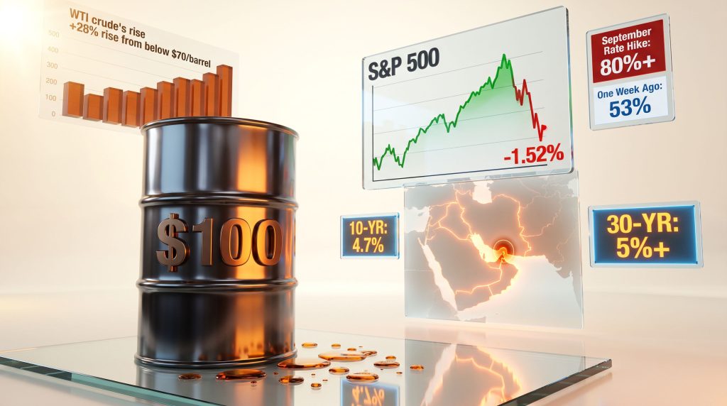 Stocks Fall on $100 Oil and Iran Conflict Fears