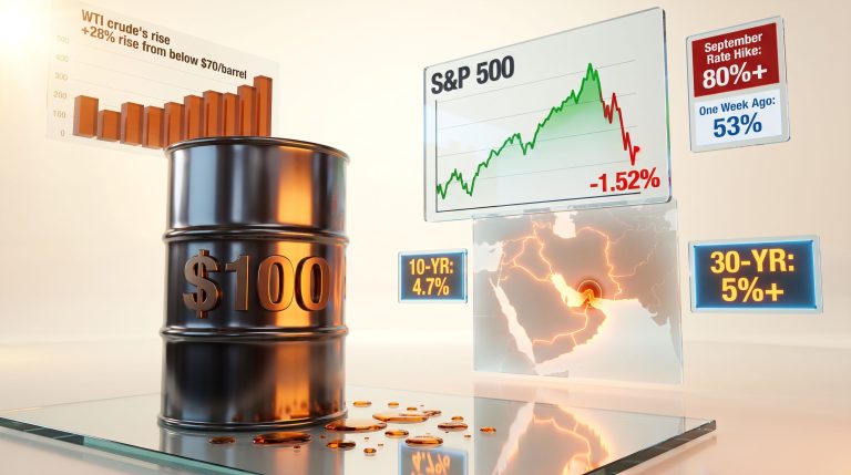 Stocks Fall on $100 Oil and Iran Conflict Fears