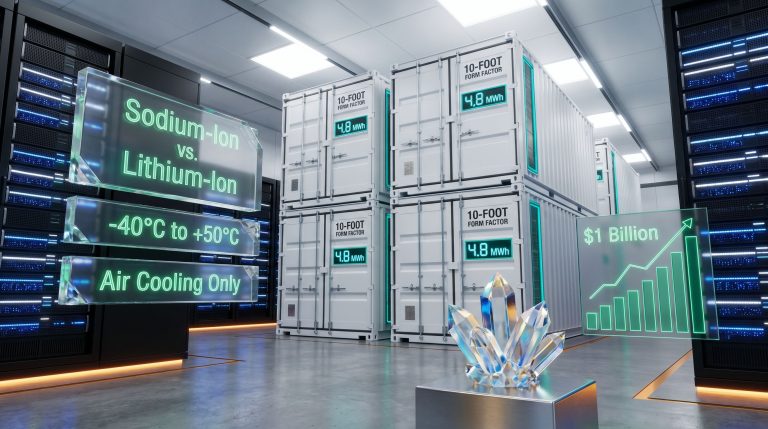 ESS Tech sodium-ion battery for data centers containers