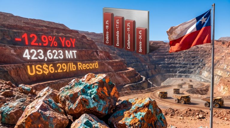 Chile May copper output falls sharply infographic
