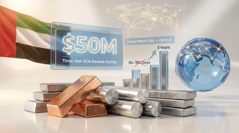 Gerald Group ECI $50m facility metals financing graphic
